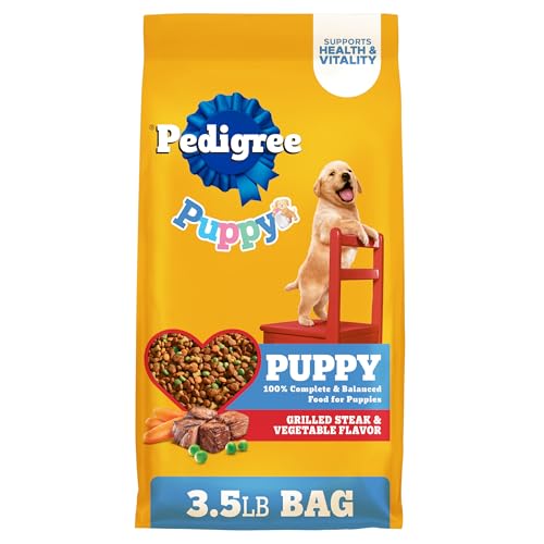 Pedigree Puppy Dry Puppy Food, Grilled Steak and Vegetable Flavor, 3.5 lb. Bag