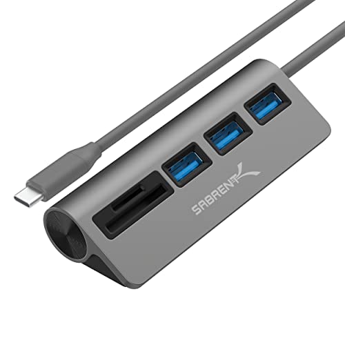 (-15%) SABRENT USB C Adapter, USB C 3.2 Gen1 hub, USB verteiler mehrfach, USB c verlängerung Docking Station mit | 3 USB-C 3.0 HUB | SD/Micro SD kartenleser, für PS5, Gaming PC, USB Stick, MacBook (HB-U3CR)