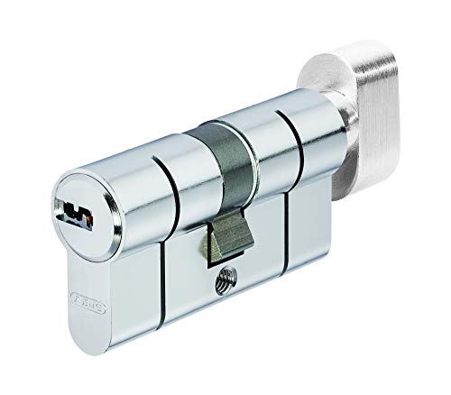 ABUS KD6PSN Knob Cylinder Z50/K45 mm Bkn, Nickel-Plated