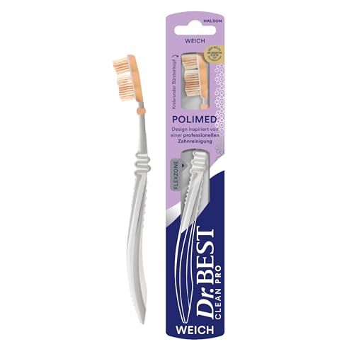 (-19%) Dr.BEST Polimed Zahnbürste, Weich (1 Stück), für eine bis zu 49% bessere Reinigungsleistung* an schwer erreichbaren Stellen
