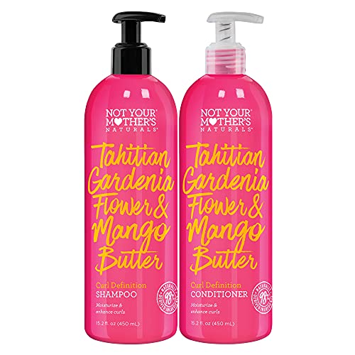 Not Your Mother's Naturals Curl Defining Shampoo and Conditioner (2 Pack) - 98% Naturally Derived Ingredients - All Hair Types - Gardenia Mango Butter