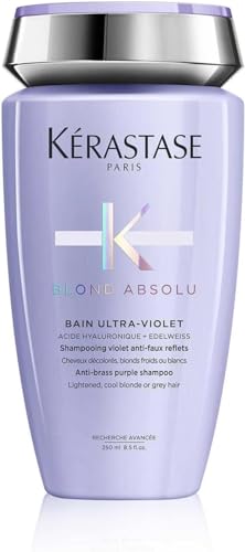 (-32%) Kérastase Anti-Gelbstich Shampoo für strapaziertes und ausgeblichenes Haar, Haarbad mit Hyaluronsäure, Bain Ultra-Violet, Blond Absolu, 250 ml