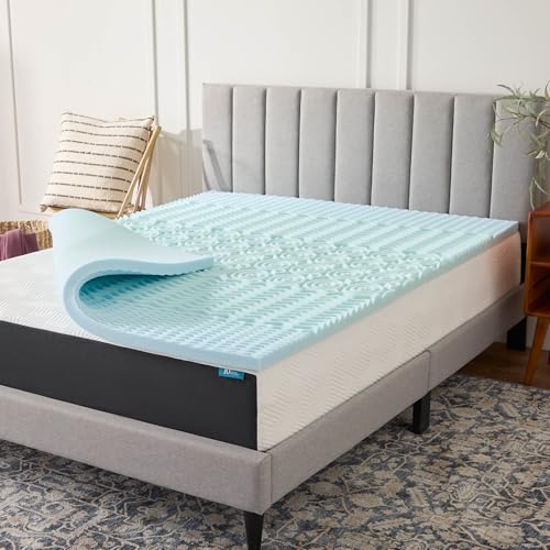 LUCID 2 Inch Zoned Gel Memory Foam Mattress Topper, California KingOEKO-TEX STANDARD 100MUXHOMO 3 Inch 7-Zone Queen Ma