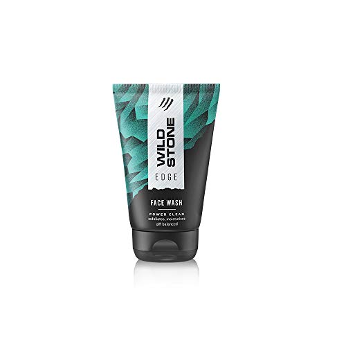 Wild Stone Edge Face Wash for Men 100ml | Rice Beads & Jojoba | Cleanses, Detans & Exfoliates | Controls Oil | pH Balanced | For All Skin Types