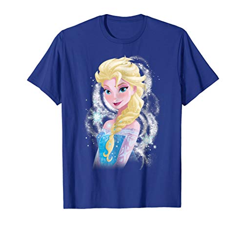 Disney Frozen Elsa Snowflake Swirls Princess Pose T-Shirt