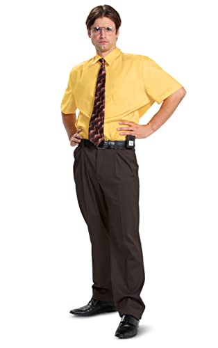 Disguise Men's Dwight Schrute, Official The Office Costume Accessories for Adults, Multicolored, Large (42-46)