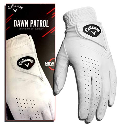Callaway Golf Dawn Patrol Glove (Worn on Left Hand, White 2019, Large, Ladies)