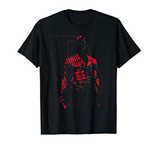 Marvel Comics Retro Daredevil In Red Shadows T-Shirt