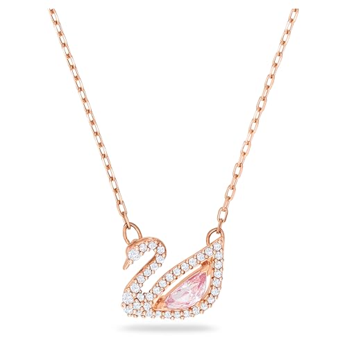 (-44%) Swarovski Swan Halskette, Schwan, Rosa, Roségold-Legierungsschicht