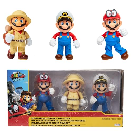 Pack de 3 figuras Nintendo #SuperMario Odyssey por 14,99€ ¡¡63% de descuento!!