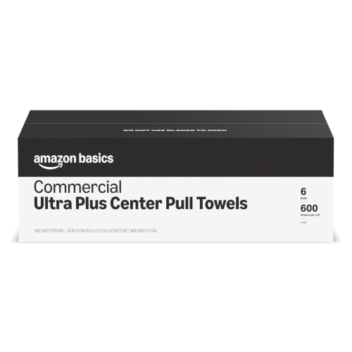 Amazon Commercial Ultra Plus Center Pull Towels, 6 Rolls