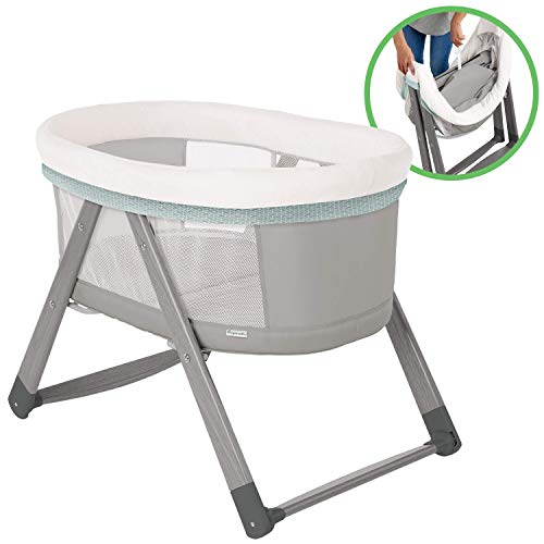 Ingenuity Foldaway Rocking Wood Bassinet Customer Favorite Folding right down the middle, this