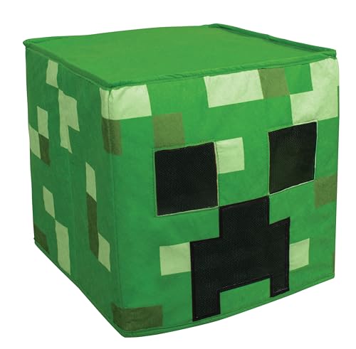 Disguise childrens Minecraft Block Headpiece, Official Minecraft Accessories, Single Size Costume Headpiece, Gray Green, One Size US, Creeper