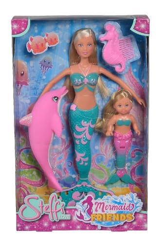 STEFFI LOVE Simba 105733336 105733336 Mermaid and Evi 12 cm Doll Steffi Model and Evi Doll