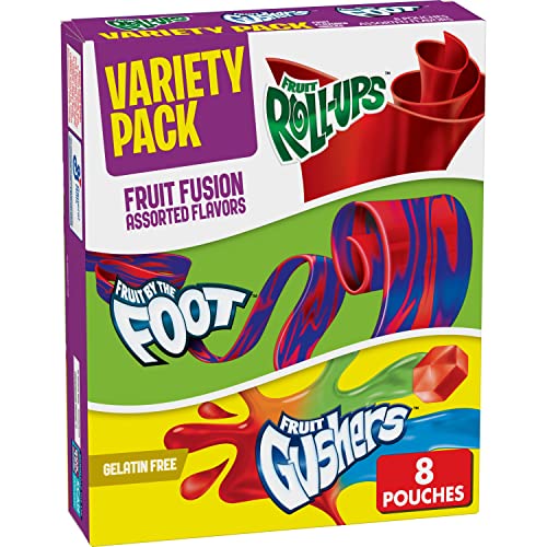 Fruit Roll Ups Fruit By The Foot Gushers Fruit Flavored Snacks