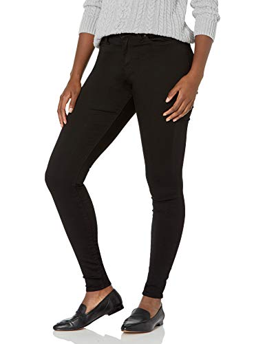 Levi Strauss Signature Gold Women's Modern Skinny Jeans Mid-Rise Stretch Denim (Also Available in Plus), Noir, 8 Regular