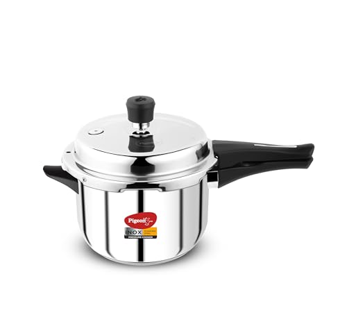 by Stovekraft Inox Stainless Steel pressure cooker 5 litre|Induction and Gas Stove Compatible