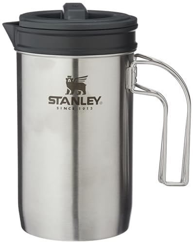 STANLEY All In One French Press Coffee Maker 32 oz | 5 Minute Brew, 4 Hours Hot | Mesh Filter for Coffee Grounds | Insulated Stainless Steel French Press | BPA-Free | Stainless