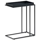 SIMPLIHOME — SIMPLIHOME Garner Industrial 18 inch Wide Metal Tray Top C Side Table in Black for the Living Room and Bedroom