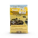 Taste of the Wild High Prairie Canine Grain-Free Recipe with Roasted Bison and Venison Adult Dry Dog Food, Made with High Protein from Real Meat and Guaranteed Nutrients and Probiotics 28lb