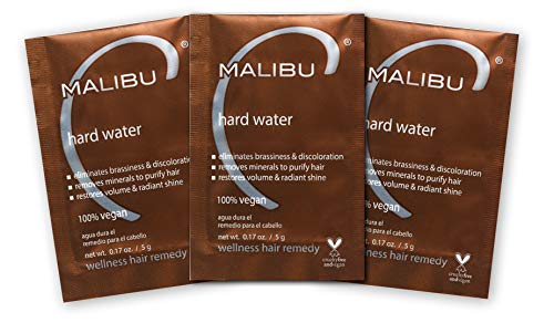 Malibu C Hard Water Wellness Remedy - Removes Deposits & Impurities - Contains Vitamin C for Shiny, Vibrant Results - Hard Water Treatment (3 Packets)