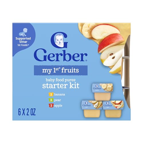 Gerber Stage 1 Baby Food, Fruit Variety Pack Puree Tubs, Baby Puree, 2PK