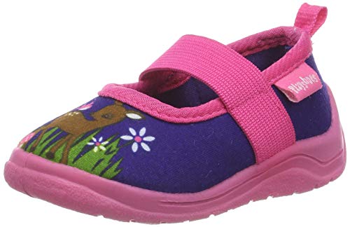 🔥 STARKER PREIS (-49%) Playshoes Reh, Unisex-Kinder Niedrige Hausschuhe, Pink (marine/pink 372), 26/27 EU (9 Child UK)