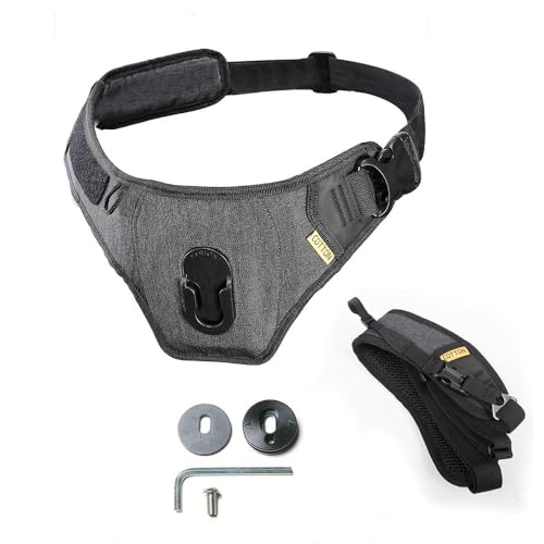 Cotton Carrier Slingbelt with Tether for One Camera