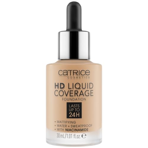 Catrice | HD Liquid Coverage Foundation | Flawless, High Coverage | Vegan & Cruelty Free (032 | Nude Beige)
