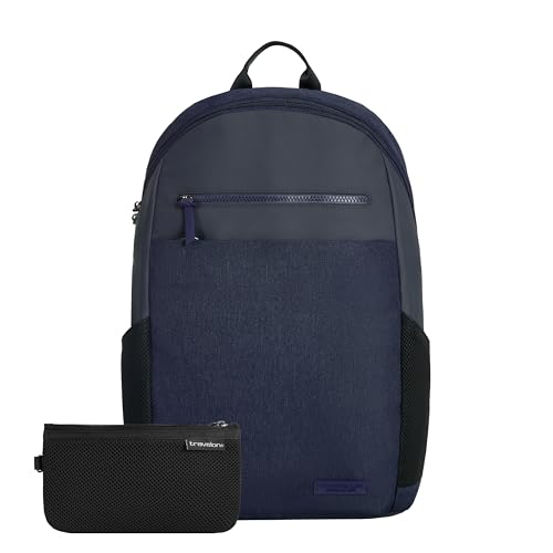 Travelon Anti-Theft Metro Backpack, Navy Heather, One Size