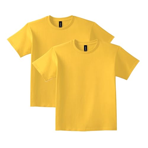 Gildan Unisex Child Ultra Cotton T-shirt, Style G2000b, Multipack, Daisy, Small US