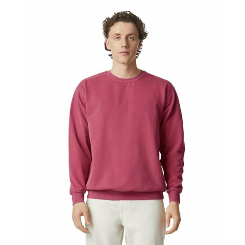 Comfort Colors Adult Crewneck Sweatshirt, Style G1566/G1545, Crimson, Medium