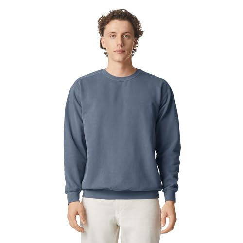 Comfort Colors Adult Crewneck Sweatshirt, Style G1566/G1545, Blue Jean, X-Large