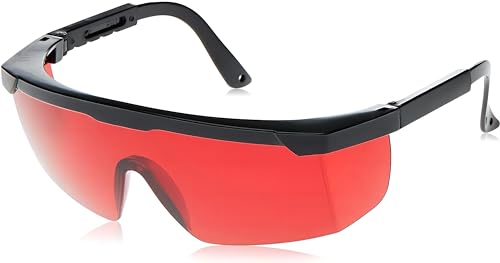 (-30%) FREEMASCOT OD 4+ 190nm-550nm Wellenlänge Laser Schutzbrille für typische 405nm, 445nm, 450nm, 532nm Laserlicht zur Haarentfernung, Laserbehandlung, Augenschutzbrille (rot)