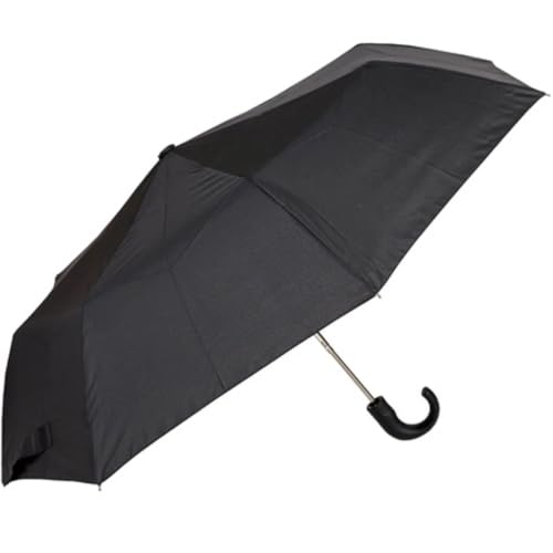 Guarda Chuva Fazzoletti Cabo Curvo Abertura Automática Preto