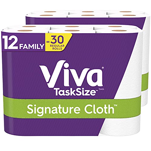 Viva Signature Cloth Paper Towels Task Size 12 Family Rolls 143 Sheets Per Roll