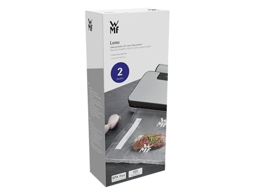 WMF Lono Vacuum Sealer Rolls - 2 Rolls - 600 x 30 cm - 4 Ply Film - Textured/Smooth Side - BPA - Transparent