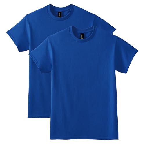 Gildan Unisex Adult Dryblend T-shirt, Style G8000, Multipack Shirt, Royal (2-pack), Medium US