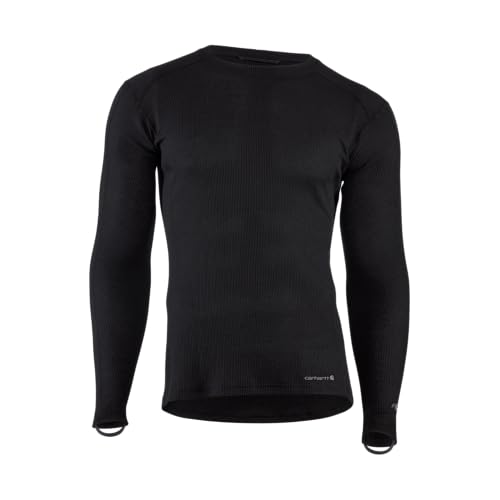 Carhartt Men's MBL113 Base Force® Midweight Base Layer Classic Crew - Large - Black