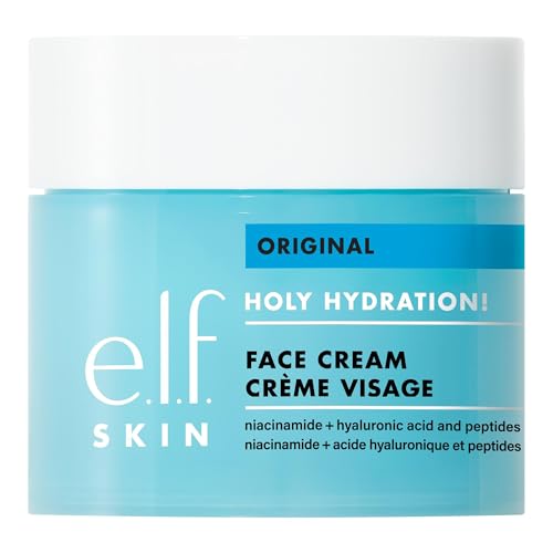 e.l.f. SKIN Holy Hydration! Face Cream, Smooth, Non-Greasy, Lightweight, Nourishing, Moisturises, Softens, Absorbs Quickly, Suitable For All Skin Types