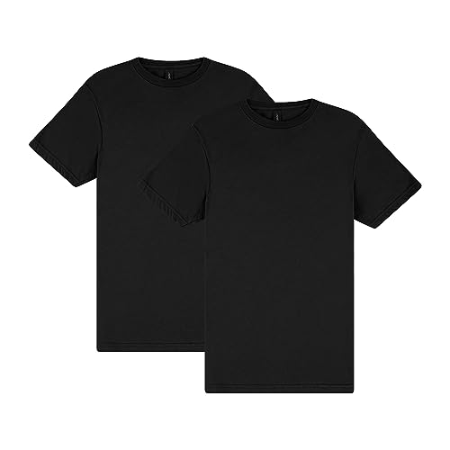 Gildan Adult Softstyle Cotton T-Shirt, Style G64000, Multipack, Black (2-Pack), X-Large