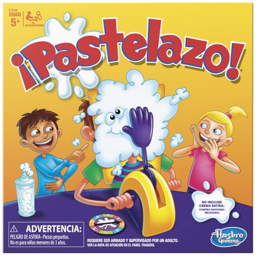Hasbro Gaming Pie Face Game | Whipped Cream Family Board Game for Kids | Ages 5 and Up | for 2 or More Players | Funny Preschool Games | Kids Gifts