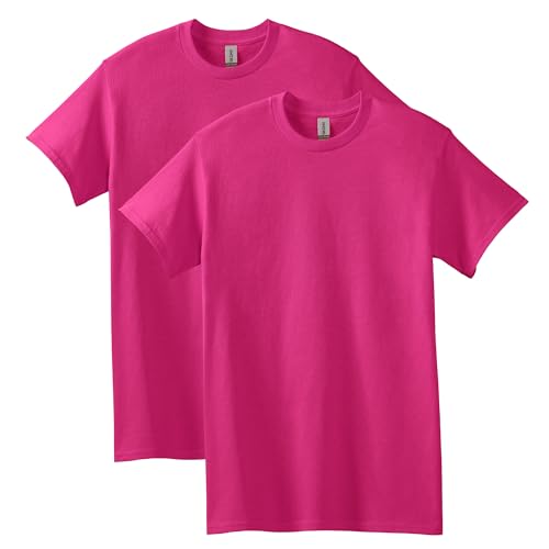 Gildan mens Heavy Cotton T-shirt, Style G5000, Multipack Shirt, Heliconia (2-pack), X-Large US