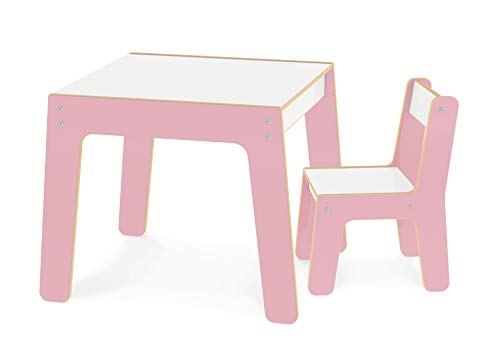 Conj. Mesa + Cadeira Infantil - Rosa, Junges