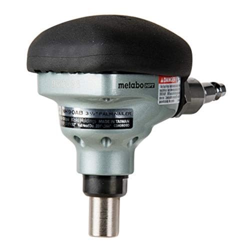 Metabo HPT Palm Nailer, Pro-preferred Pneumatic Power Nailers, Palm Tool for Joist Hangers & Connectors, Magnetic Nose for Precise Fastening, 360° Swivel Plug, 2-1/2″ to 3-1/2″ Bulk Fasteners, NH90AB