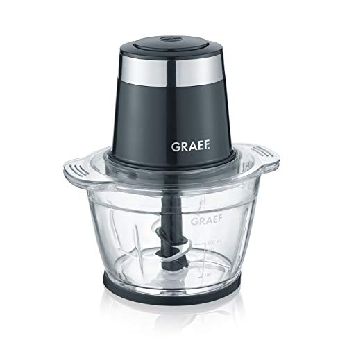 (-23%) GRAEF Multi-Zerkleinerer CH502 Schwarz, Vierflügeliges Edelstahlmesser, Einhand-Pulse-Bedienung, Ideal zum Hacken von Obst, Gemüse – Multi-Zerkleinerer