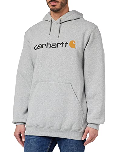 🔥 STARKER PREIS (-48%) Carhartt, Herren, Weites, mittelschweres Sweatshirt mit Logo-Grafik, Grau meliert, XXL