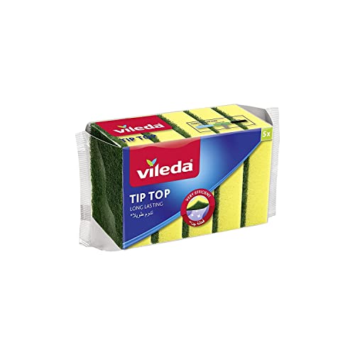 Vileda Tip Top Dishwashing Sponge, 5 Pieces
