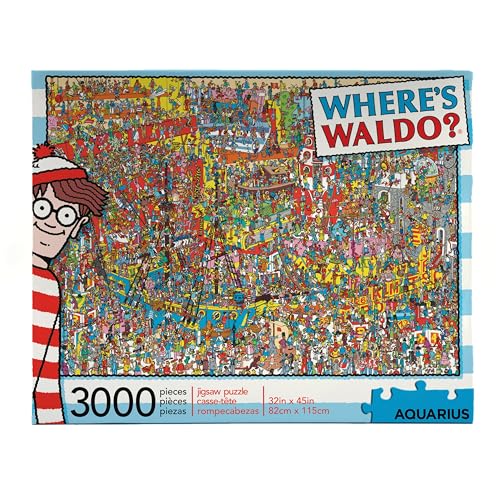 Aquarius Where's Waldo (3000 Piece Jigsaw Puzzle) - Officially Licensed Where's Waldo Merchandise & Collectibles - Glare Free - Precision Fit - 32 x 45 Inches