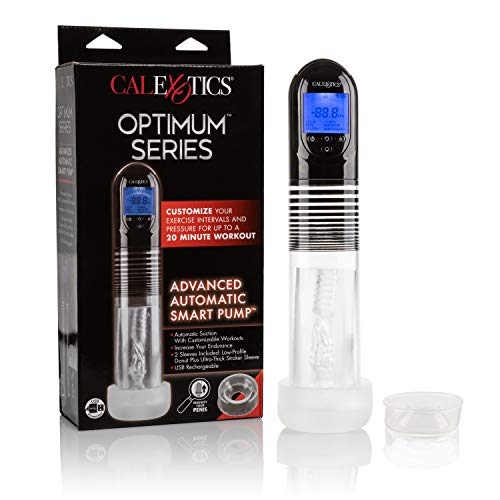 CalExotics Optimum Series Advanced Automatic Smart Penis Pump, Rechargeable and Customizable Mode with LCD Screen, Adult Sex Toy SE-1035-60-3